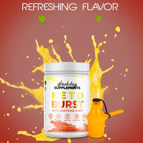 Keto Burst - BHB Kentones with Caffeine and MCT - Orange Mango Keto Burst - BHB Kentones With Caffeine And MCT - Orange Mango