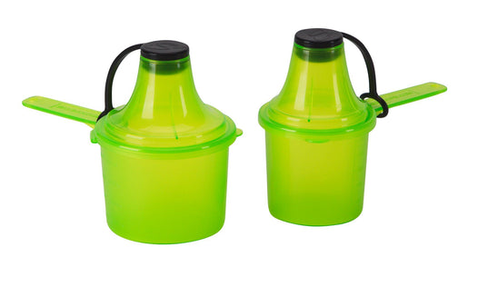 Scoopie 2er Pack - Tragbarer Pulverspender & Trichter, 60cc/90cc, Für Proteinpulver & Babynahrung, BPA-frei, Spülmaschinenfest